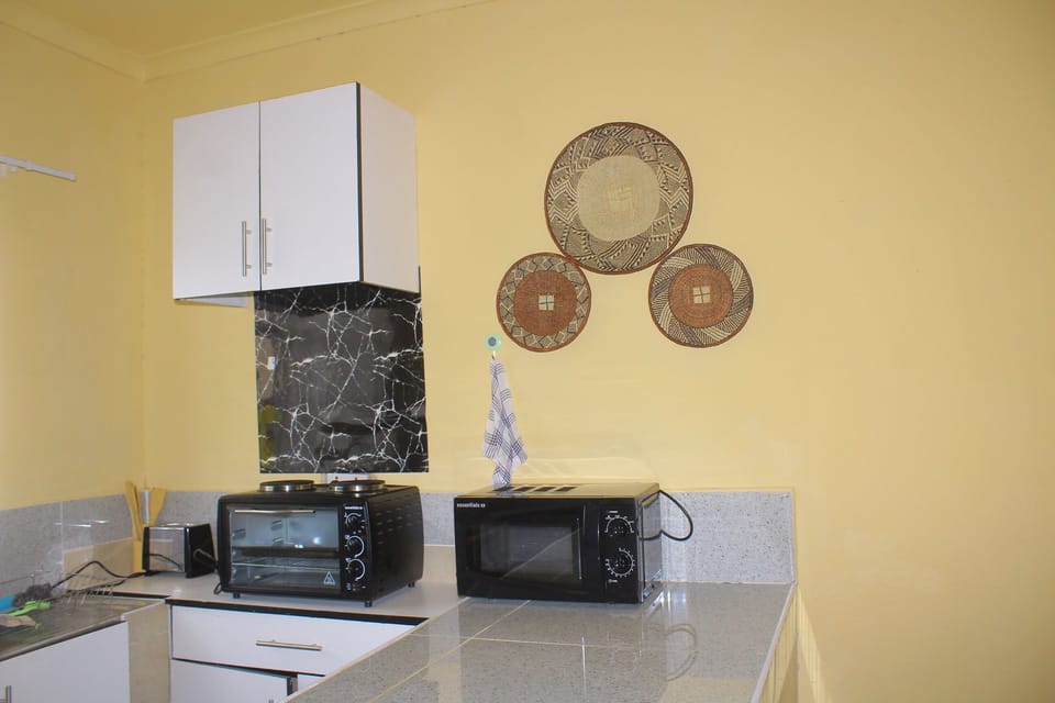 Full-size fridge, microwave, oven, stovetop