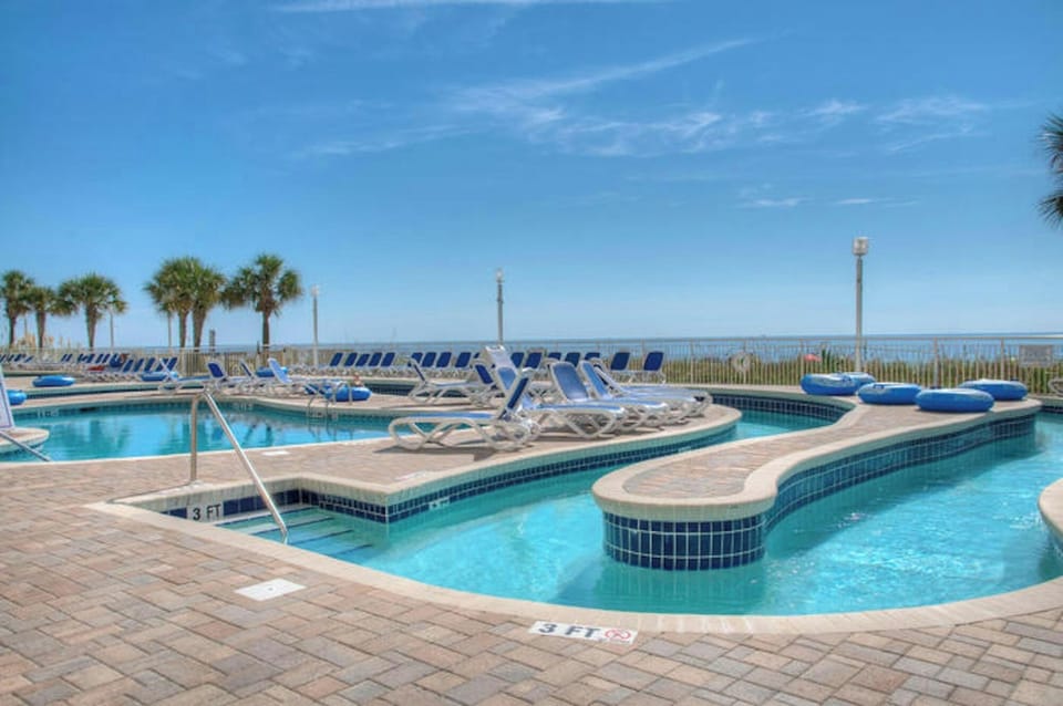 Float around the lazy river on a lazy afternoon.