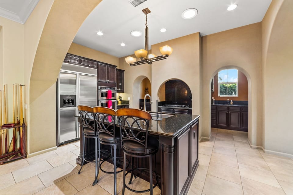 Gourmet kitchen with high-end appliances and elegant design.