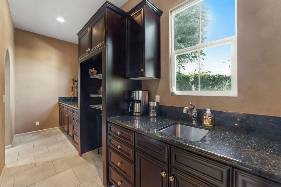 Coffee nook and prep space with beautiful natural light.