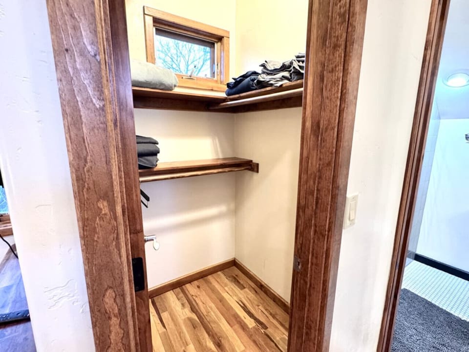 Full size closet for storage