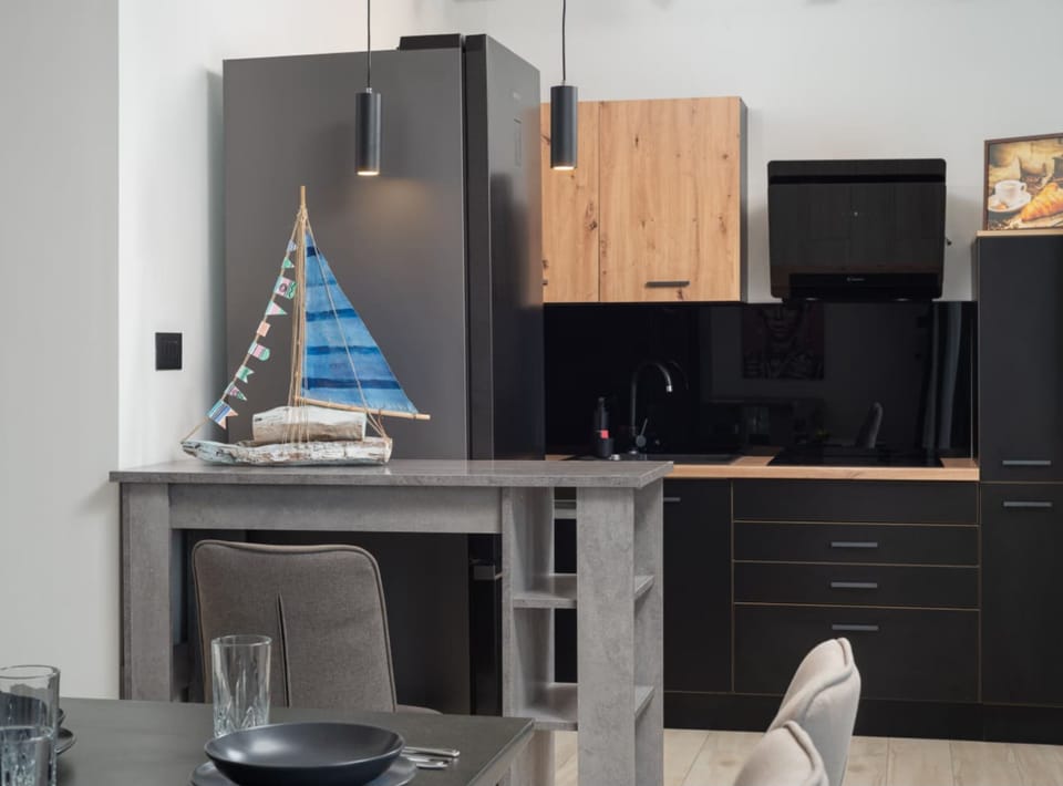 Apartment (Apartment Infinity with Hot Tub) | Private kitchen | Fridge