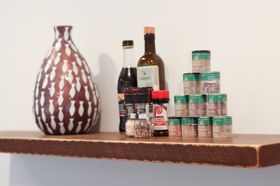 We provide oil, vinegar, salt, and pepper.
