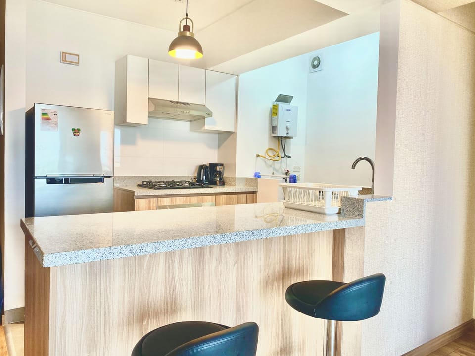 Comfort Apartment, Balcony, City View | Private kitchen