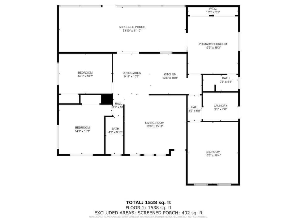 Floor plan layout of the home