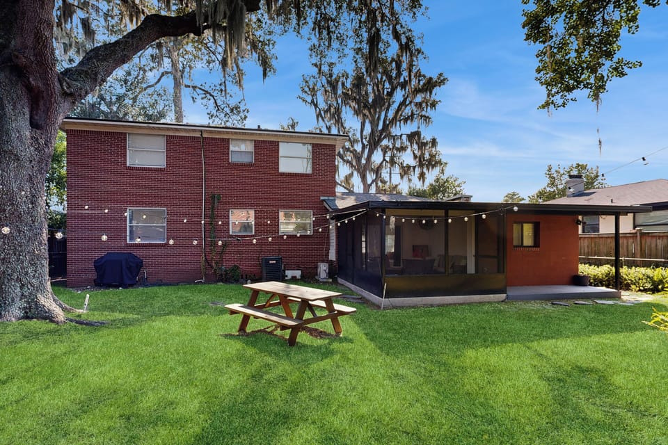 Spacious fenced yard perfect for relaxing, grilling, or enjoying outdoor time.