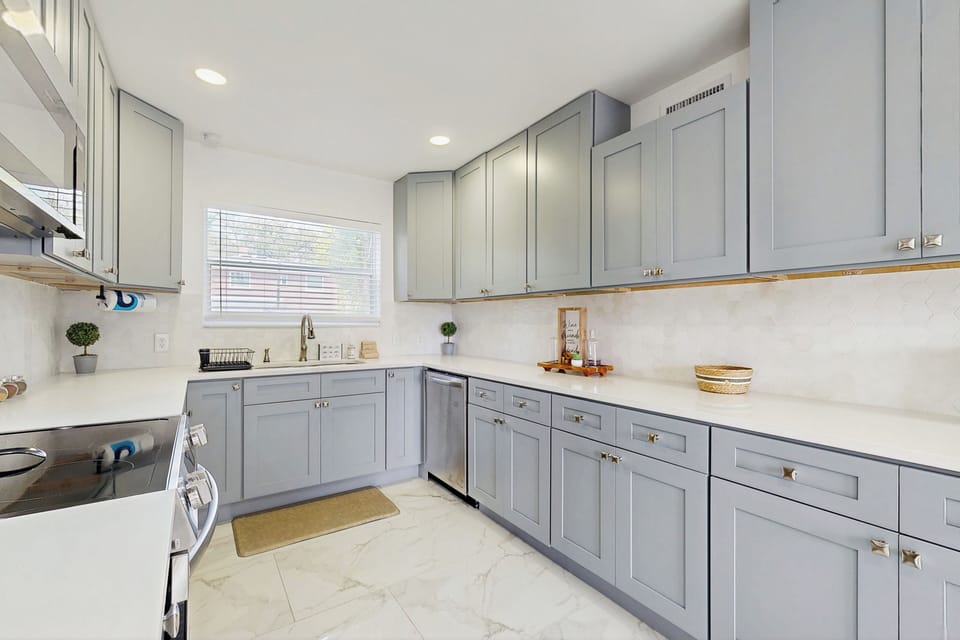 Fully equipped kitchen with appliances—ideal for extended stays and family meals.