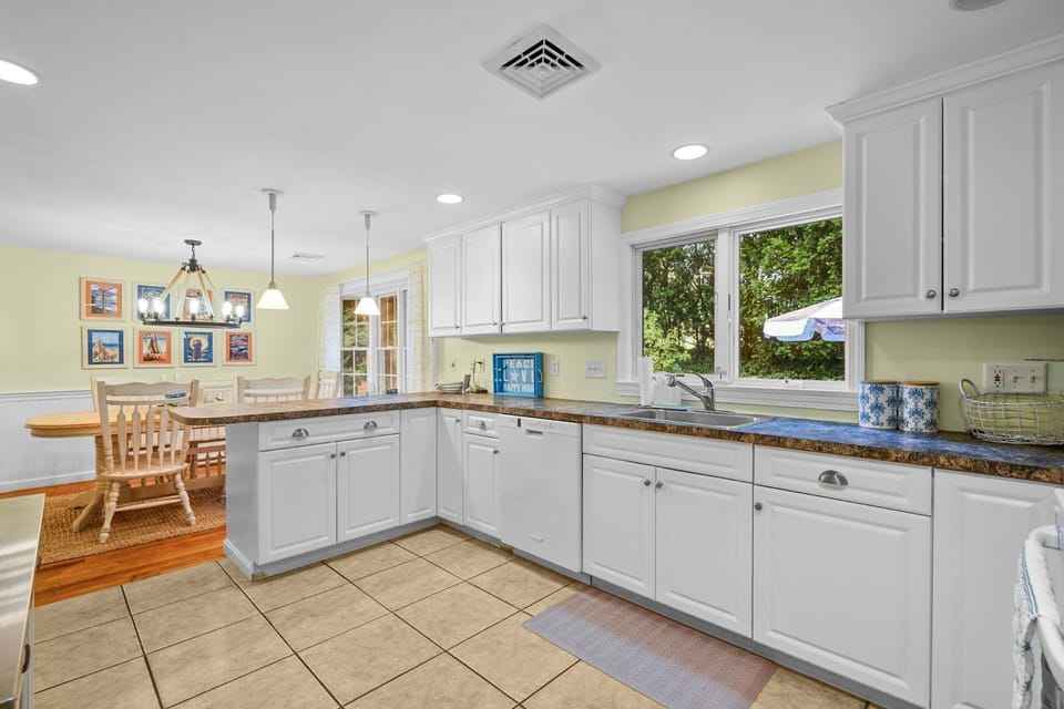 View of the dining area from the kitchen