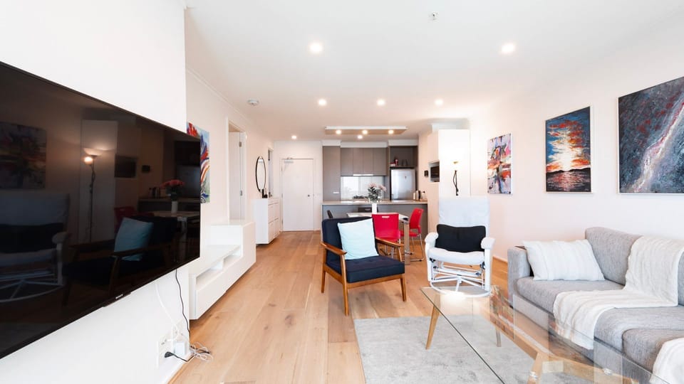 Inviting open-plan living area flowing seamlessly into the dining space