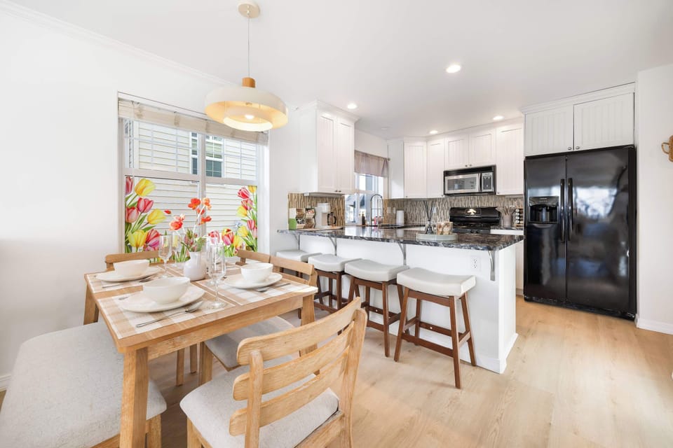 Open kitchen and dining layout—perfect for meals and conversation.