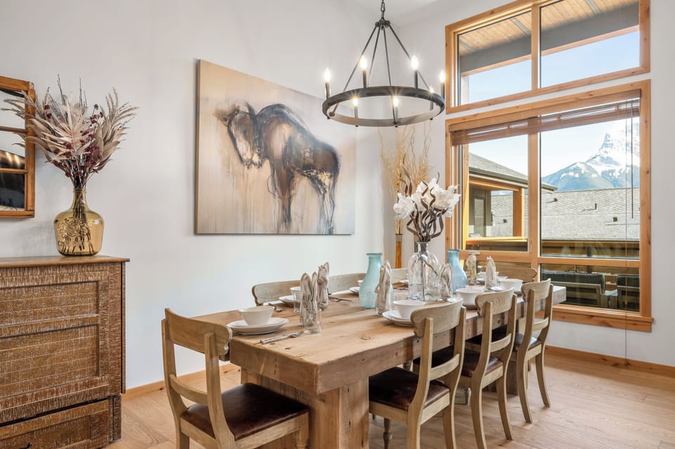 Mountain views from the dining room