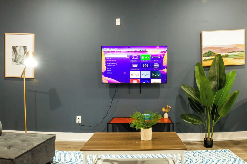 Comfortable seating arranged for conversation and relaxation.

