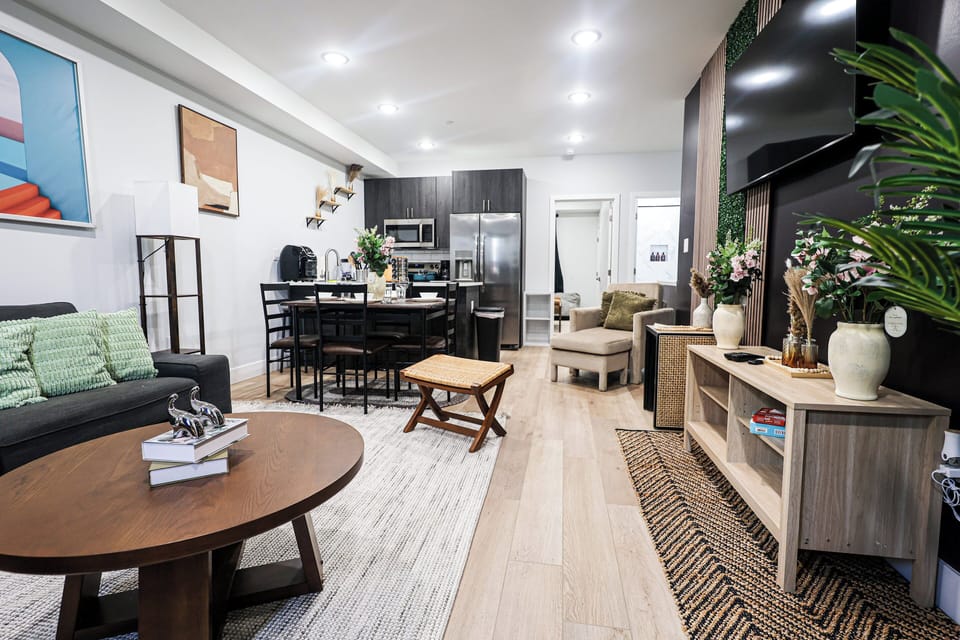 Your gathering space with comfortable furnishings.