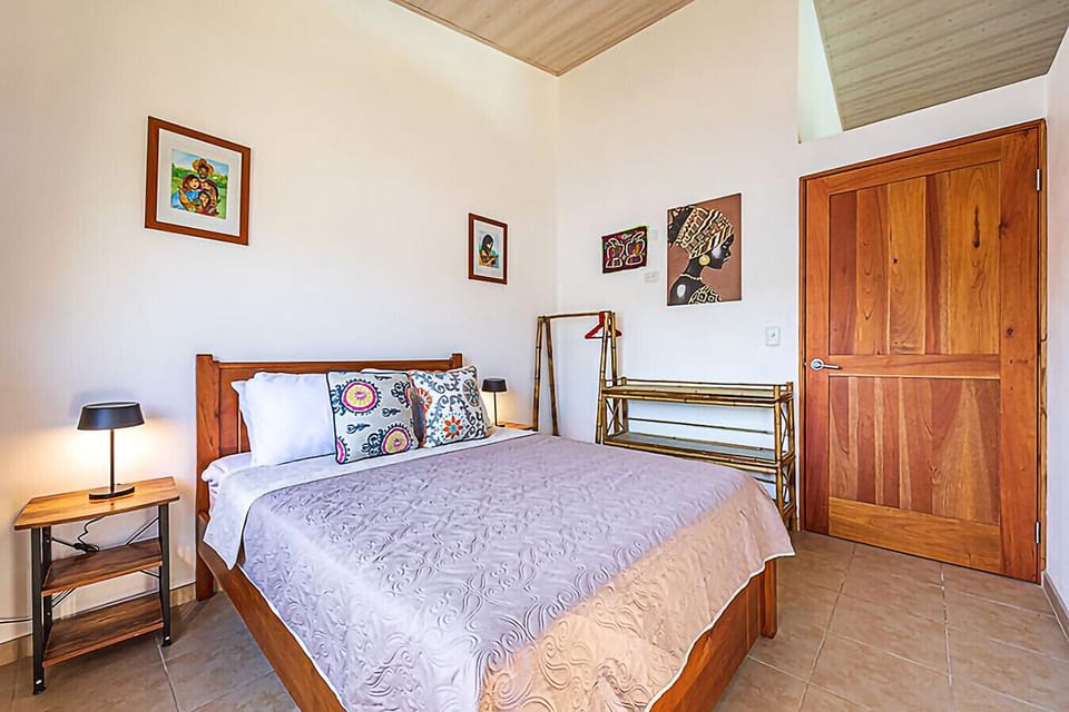 A stylish tropical bedroom offering restful nights.