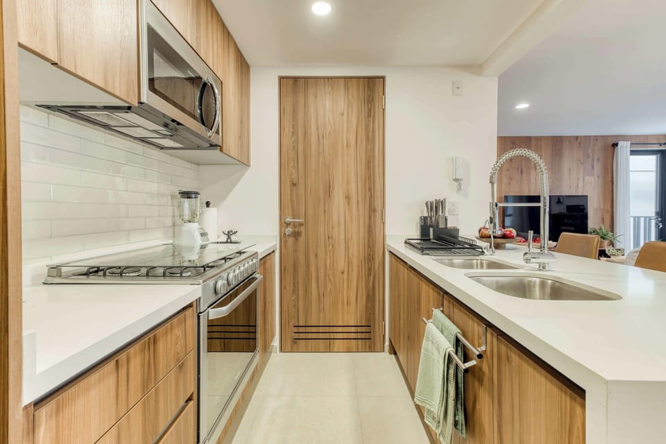 Apartment, 2 Queen Beds, Kitchen, City View (Av Michoacan 21 403) | Private kitchen