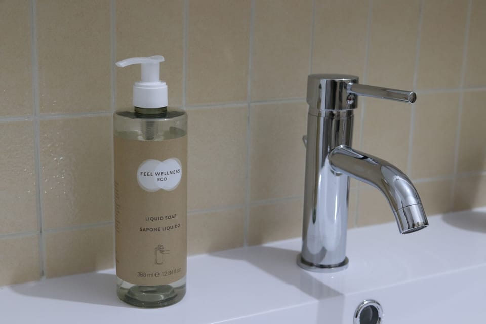 Shower, free toiletries, hair dryer, bathrobes
