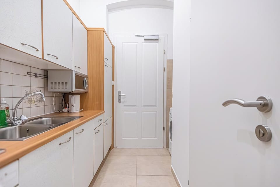 Basic Apartment | Private kitchen | Fridge, microwave, oven, stovetop