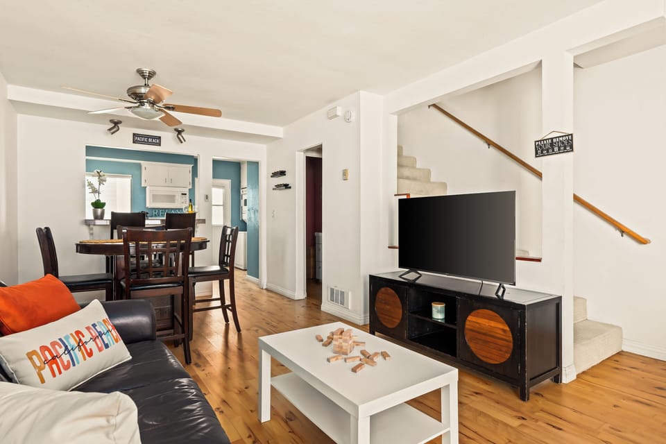 Our tv and dining room