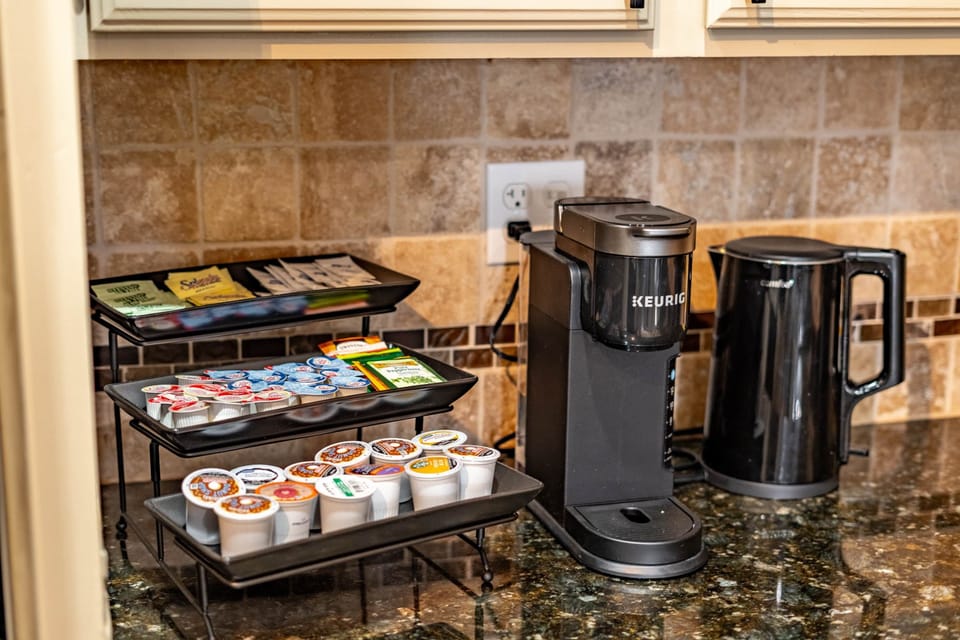 Fully stocked Coffee and Tea Bar