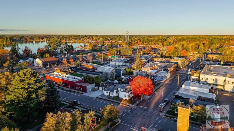 Aerial view capturing The Landmark’s prominent location and peaceful surroundings.