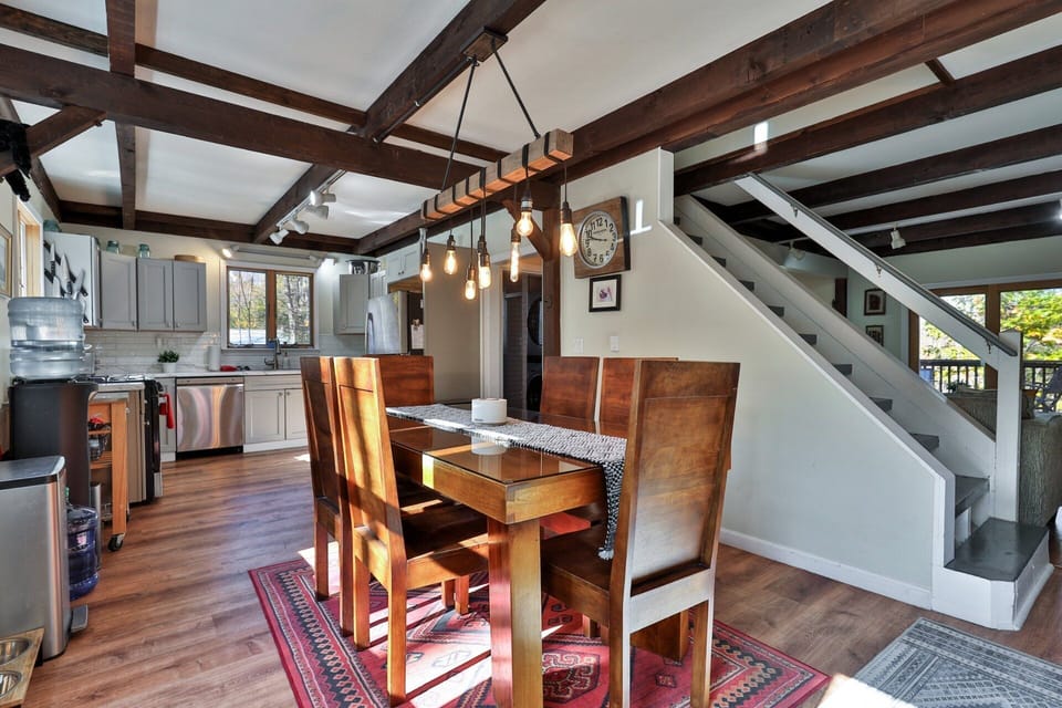 A real kitchen for a real group meal. Forget trying to cook in a tiny condo kitchen. This is where you make a full breakfast before hitting the slopes or a hearty dinner after.