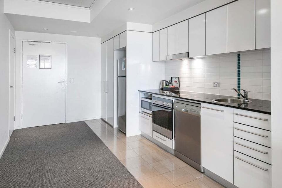 Cook with ease in this well-equipped modern kitchen.