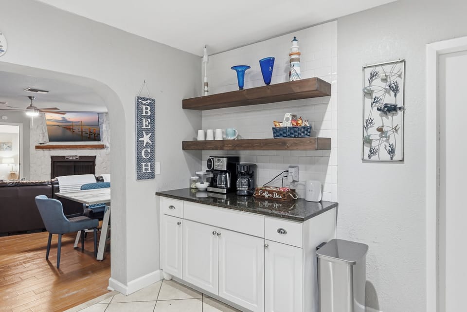 Start your mornings right at the dedicated coffee nook, complete with a coffee maker and essentials, a pleasant spot to enjoy your first cup while planning the day ahead.