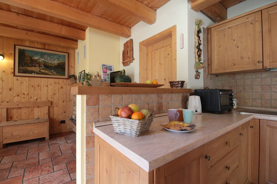 Cabin, Mountain View | Private kitchen | Fridge, stovetop, espresso maker, highchair