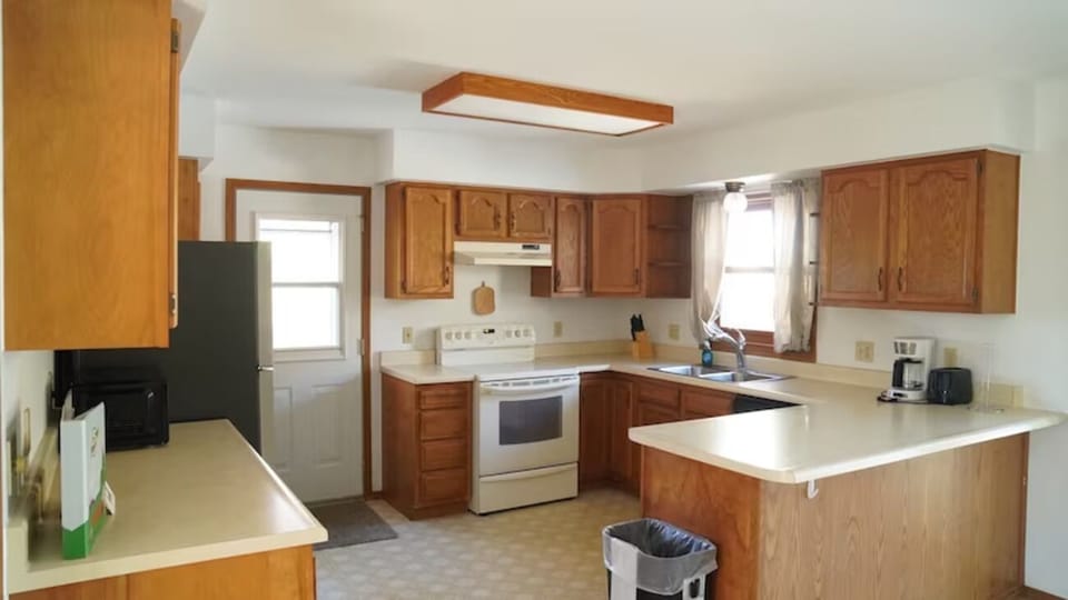 Cook with ease in a spacious kitchen with generous counters.