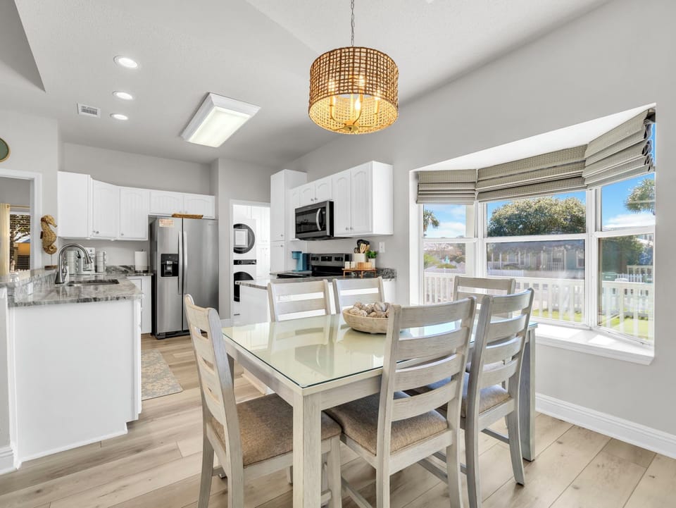 Dining area and open kitchen