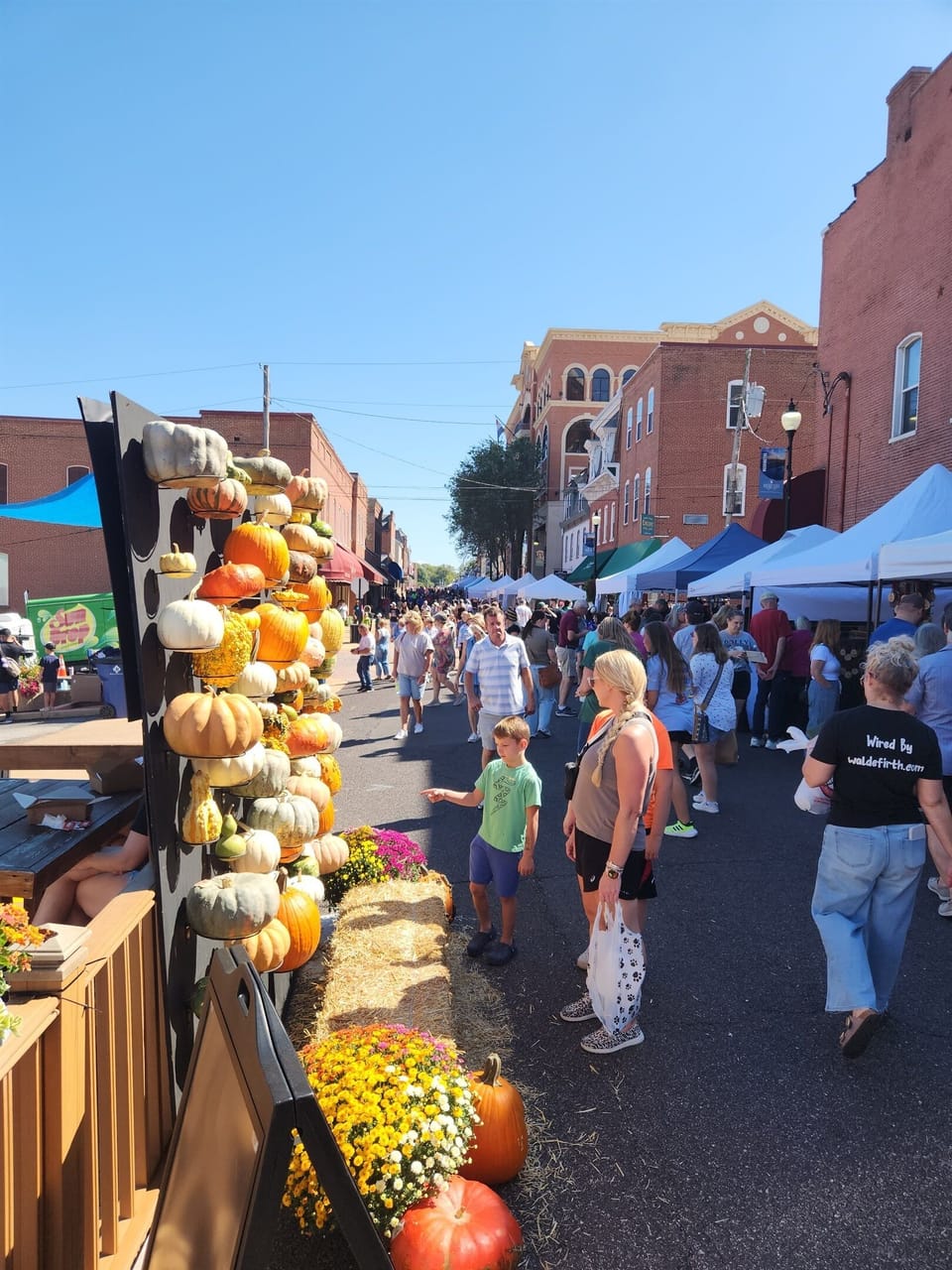 Fall festival on the street