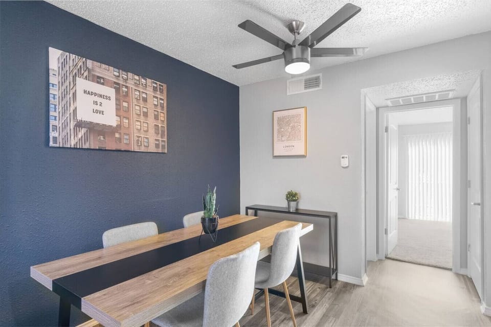 Bright and cozy dining space ideal for meals before heading to AT&T Stadium or enjoying a relaxed dinner after events. Perfect for couples, families, or small groups.