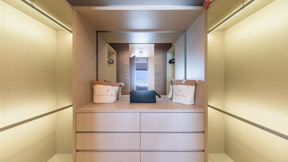 The master bedroom walk-in closet.