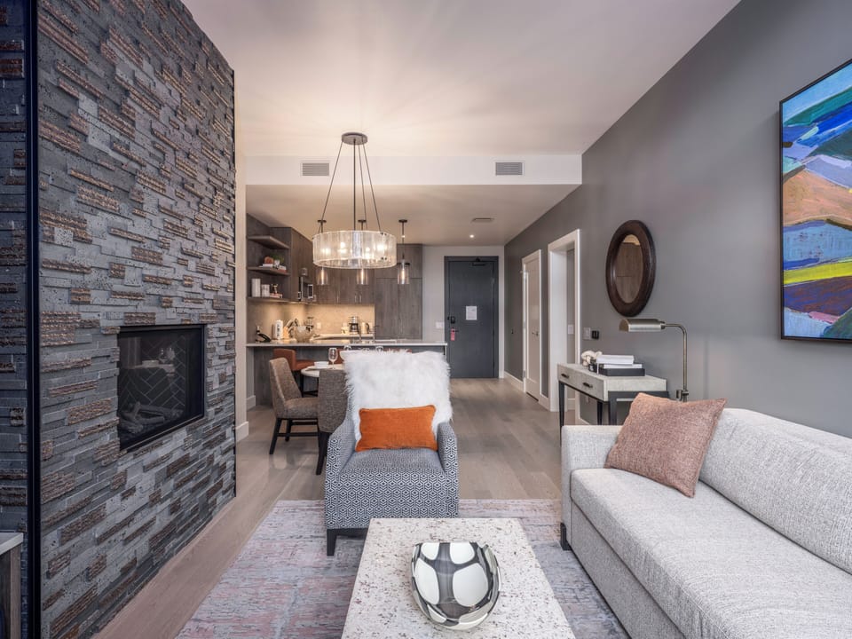 Comfy space with a full-size sofa sleeper