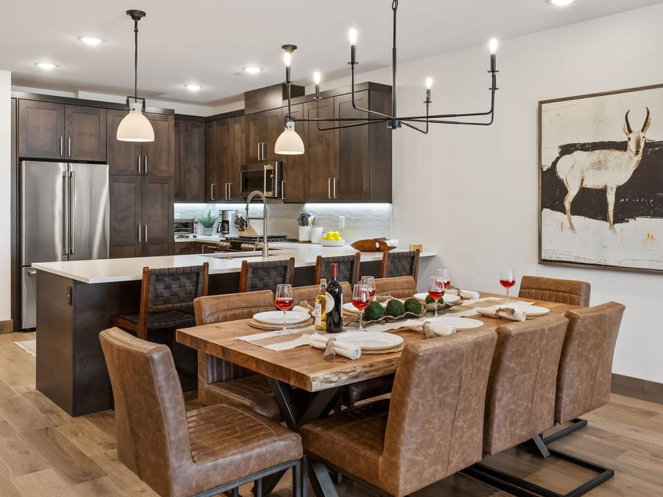 Open Dining and kitchen area