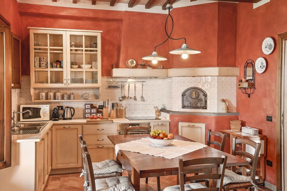 Furniture, Interior Design, Flooring, Kitchen, Cabinetry, Floor, Wood, Chair, Ceiling, Room