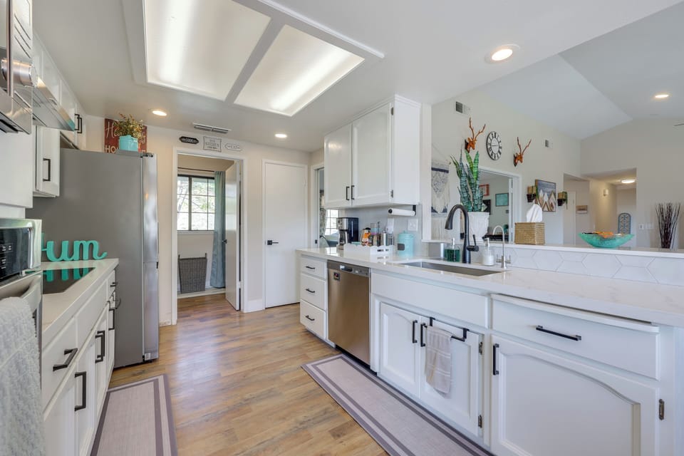 Kitchen | Central Heating & A/C | In-Unit Laundry