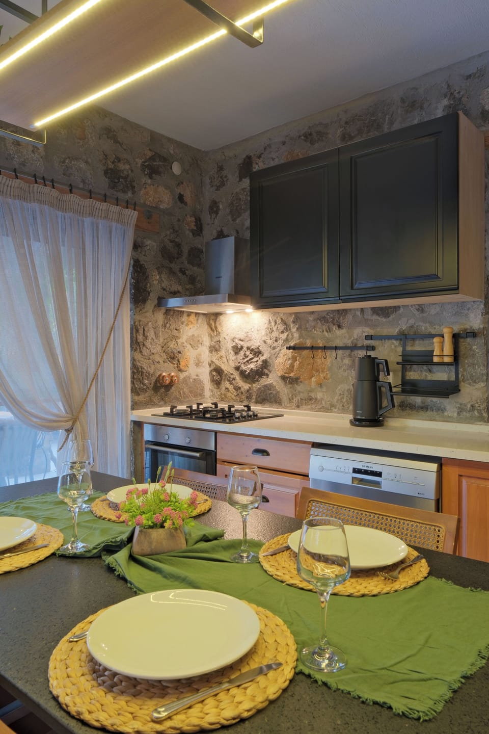 Exclusive Villa, 4 Bedrooms, Garden View | Private kitchen | Full-size fridge, oven, stovetop, dishwasher