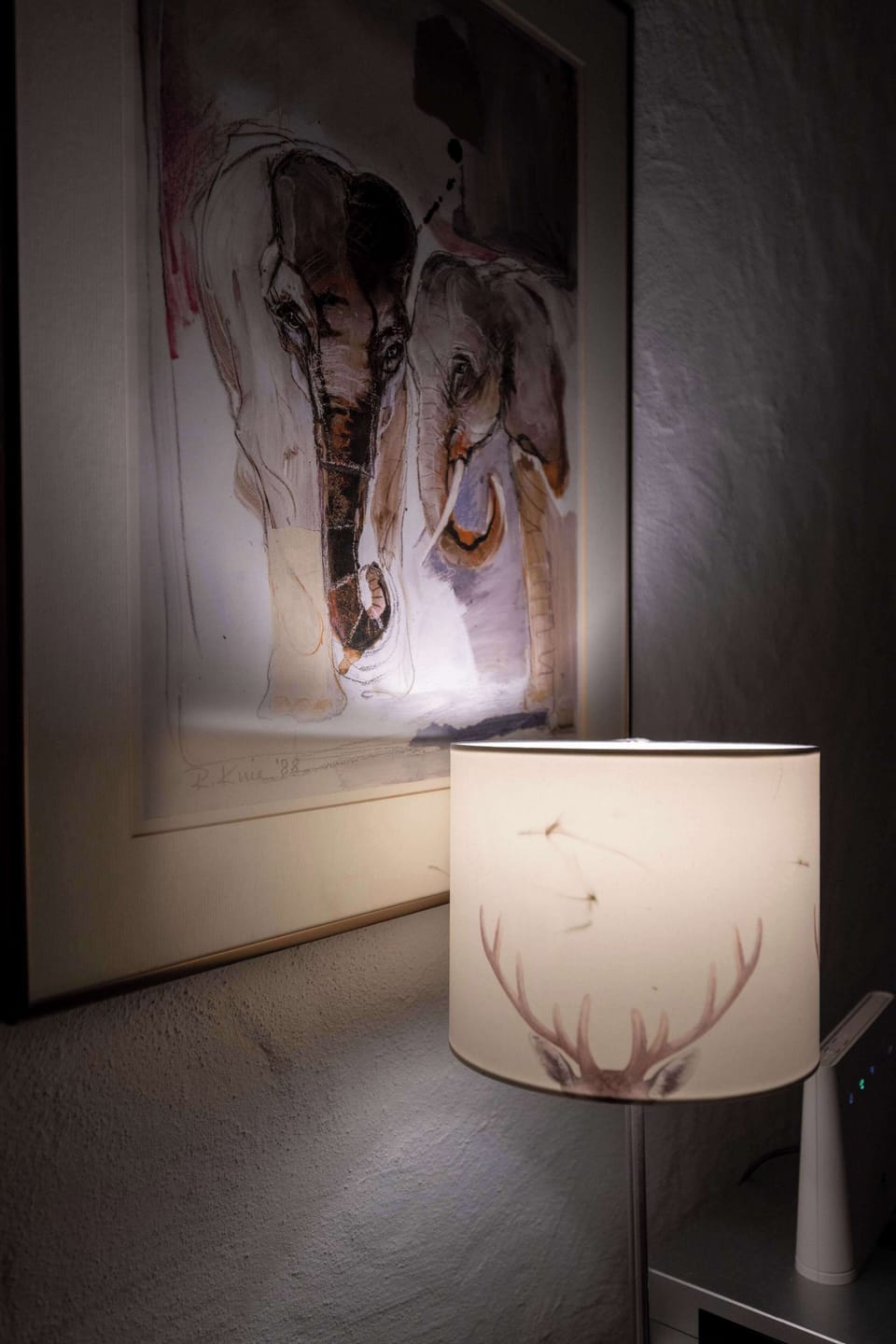 Decorative interior detail with soft lighting
