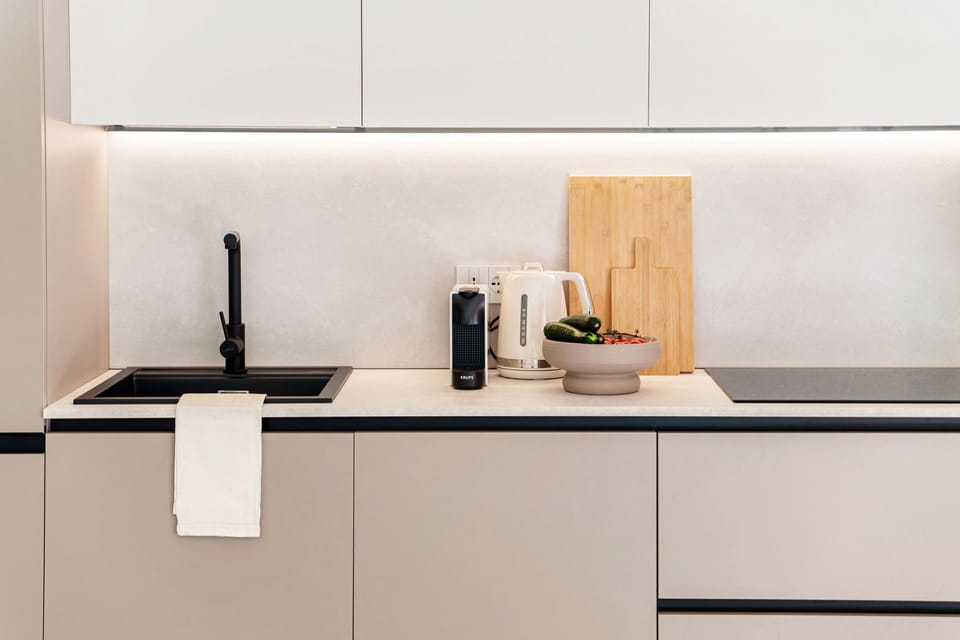 Apartment, Lake View | Private kitchen | Full-size fridge, oven, stovetop, dishwasher
