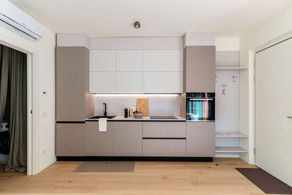 Apartment, Lake View | Private kitchen | Full-size fridge, oven, stovetop, dishwasher