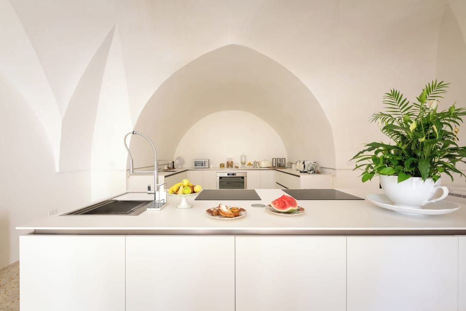 Villa | Private kitchen | Full-size fridge, stovetop, dishwasher, electric kettle