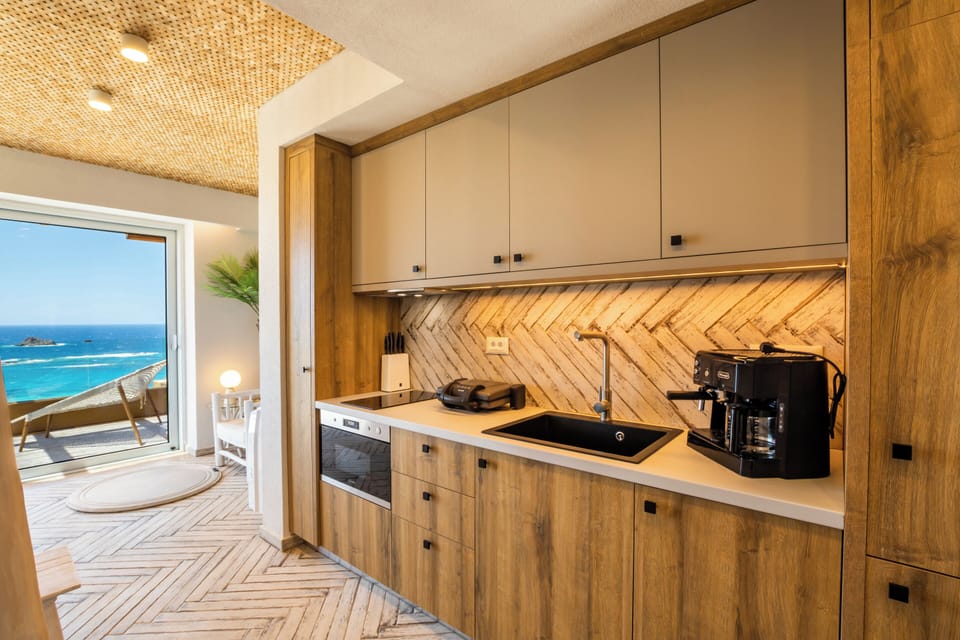 Villa, Sea View | Private kitchen | Full-size fridge, microwave, stovetop, espresso maker