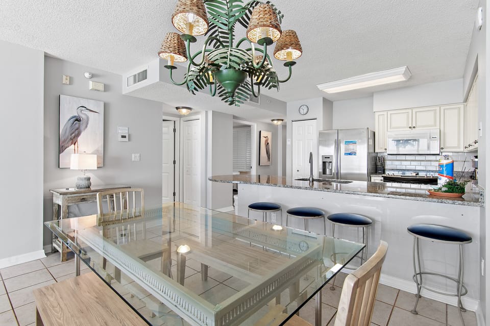 Dining and kitchen area