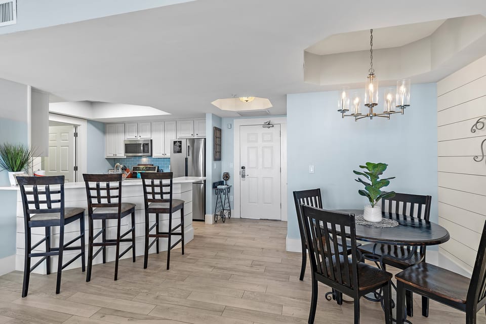 Dining room plus kitchen