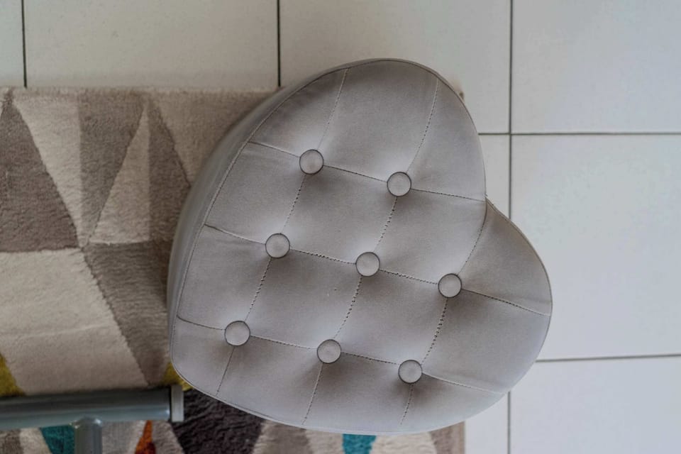 Petit tabouret coeur