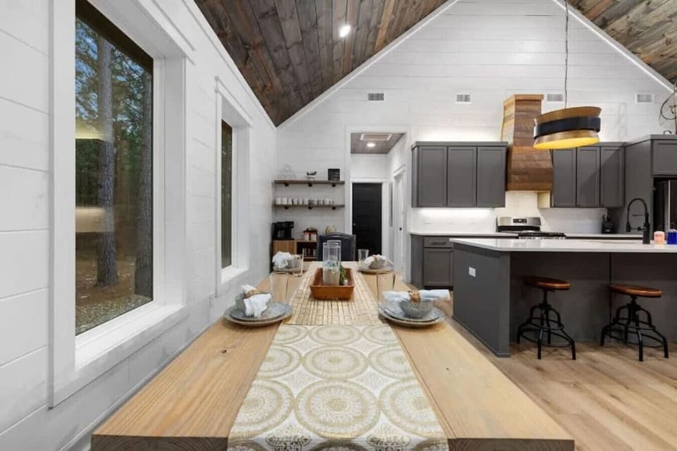 Open dining area beside the kitchen, perfect for family meals.