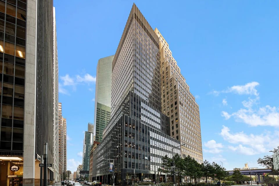 Feel the city energy from this striking high-rise location.