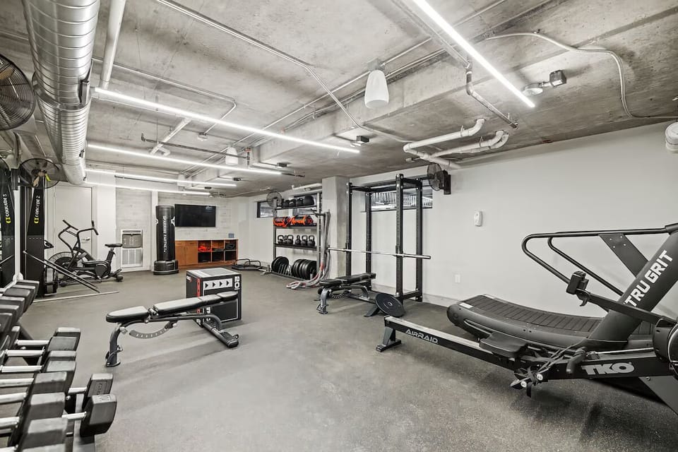 Keep your routine with cardio and free weights anytime.