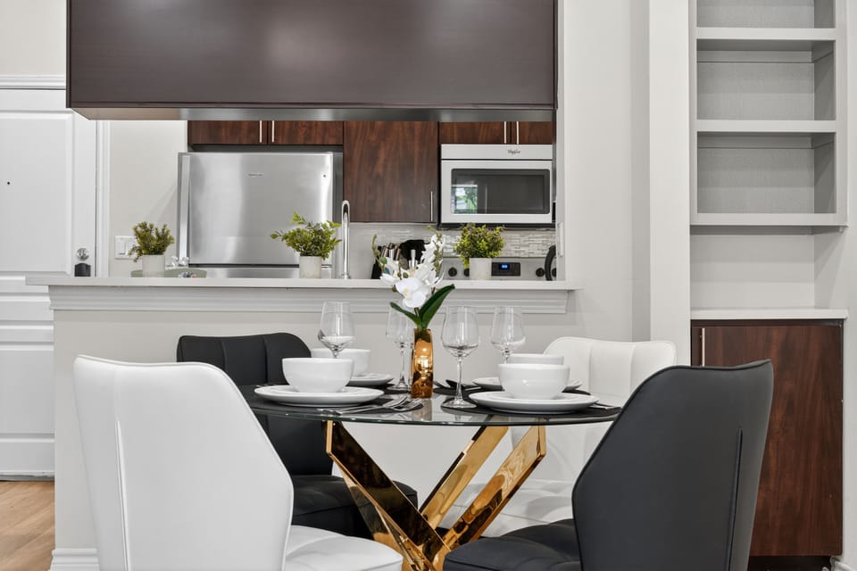 Welcoming dining and kitchen area, perfect for enjoying meals together.